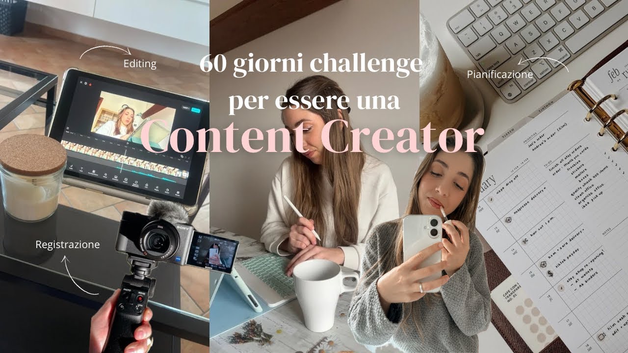 📹 60 GIORNI per DIVENTARE una CONTENT CREATOR | Challenge settimanale + Vlog dietro le quinte 💻✨