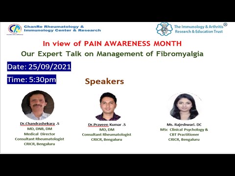 September is considered as PAIN AWARENESS MONTH, Our Expert Talk on Management of Fibromyalgia