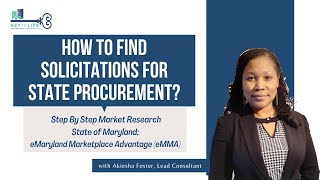 20 - How To Find Solicitation For State Procurement? Step By Step Market Research: State of Maryland