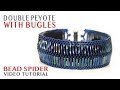 How to make Double Peyote Stitch Bugle Beaded Bracelet - Easy DIY Jewelry Tutorial