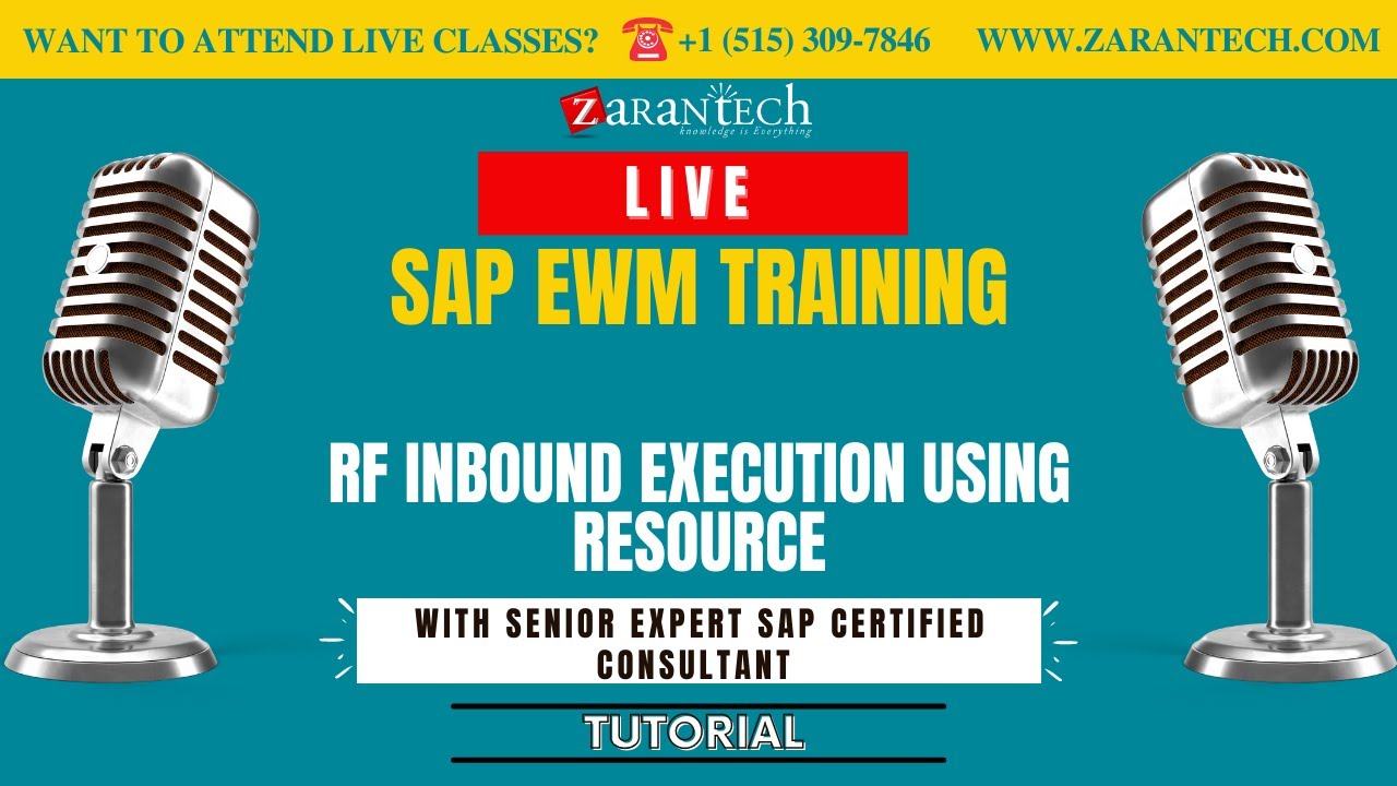 LIVE | RF Inbound Execution using Resource | SAP EWM Training ...