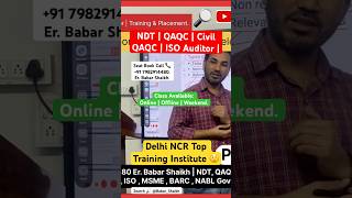 NDT Training Institute | QAQC RT RTFI UT UTG MPT LPT ECT | many more. Er. Babar Shaikh.
