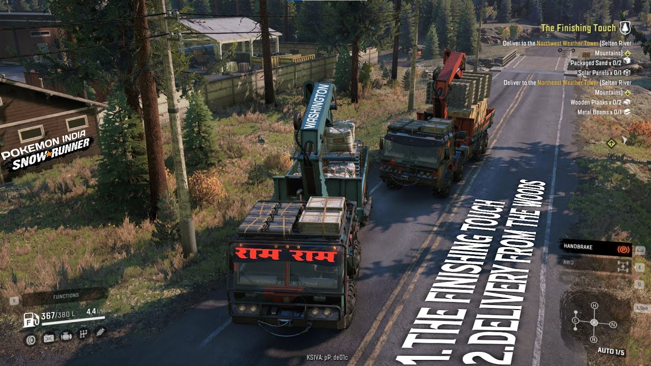 SNOW RUNNER WASHINGTON P1 - THE FINISHING TOUCH & DELIVERY FROM THE WOODS LIVE GAME  