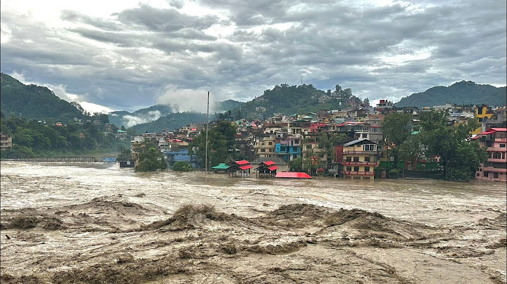 فيضانات الهند! سيول جارفه تغرق ولاية هيماشال براديش powerful flood