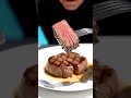 grilled beef steak, medium-rare, with dark #mukbang #eatting #CuttingASMR