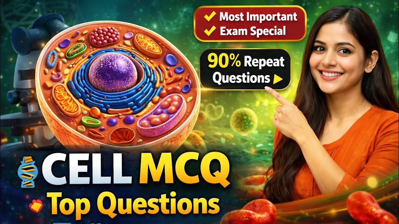 Cell MCQ | Most Important Questions | All Exams | Biology by Divya Suman