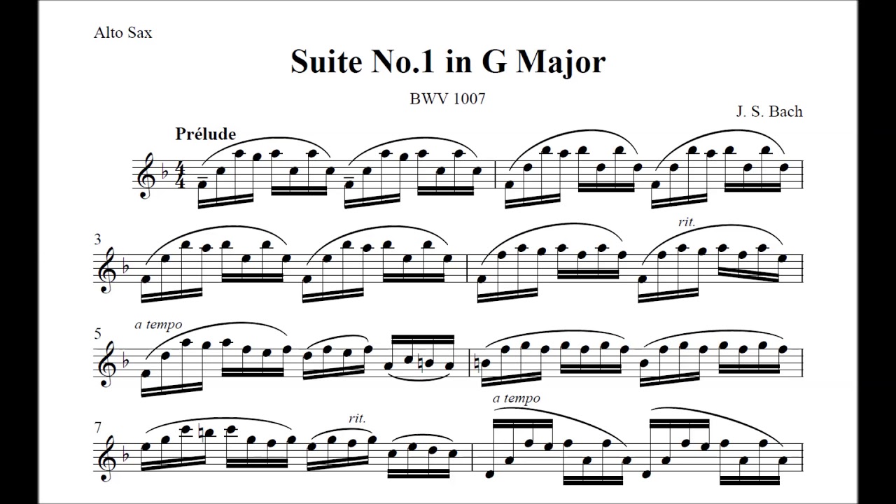 吏奏ページ Cello Suite No.1 Prelude for Alto Saxophone / J.S.Bach