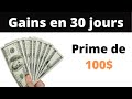 Ai marketing l gains après 30 jours !! Je débloque la prime de 100$ !