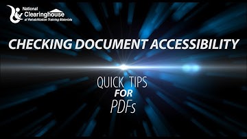 Checking Document Accessibility in PDFs