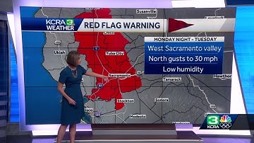 Red Flag Warning starts Monday night for Northern California