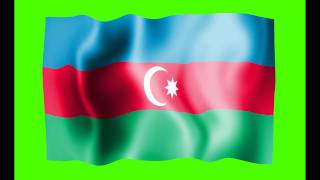 Azerbaijan Flag Green Screen Animation  - Free Royalty Footage