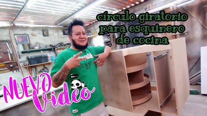 Tutorial de montaje: Bandejas extraíbles con cerco metálico cromado para  mueble esquinero de cocina 