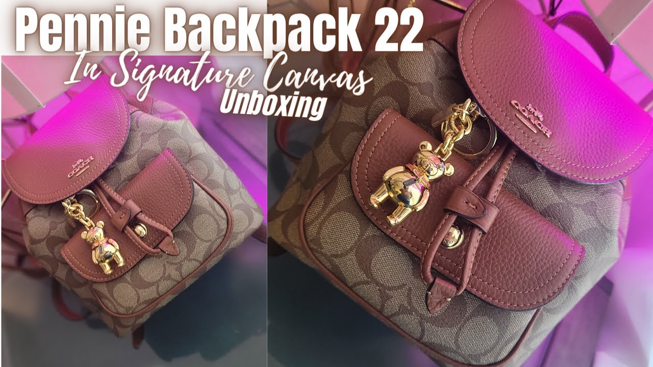 Coach Pennie Backpack 22 I Unboxing - In-Depth - YouTube