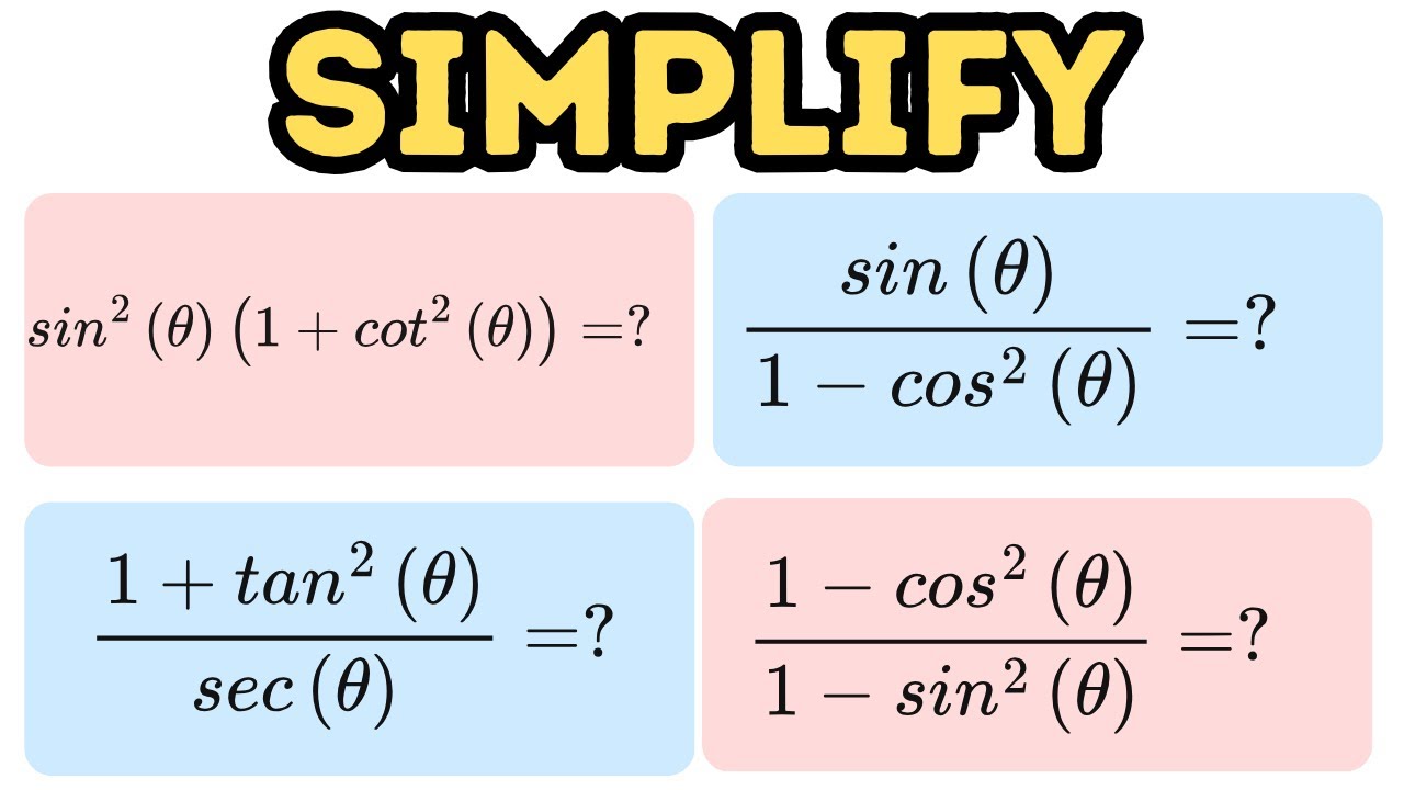Simplifying Trigonometric Expressions Part 3 - YouTube
