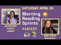 Cozy Saturday Morning☀️Reading Sprints w/Bethany ☕️ Saturday in the Purple Library Faith & Fiction📚