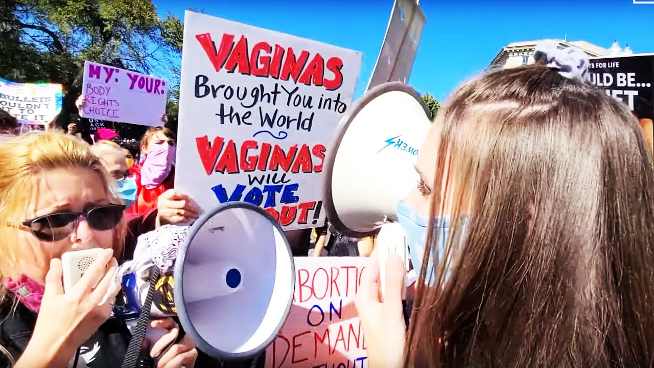 Pro-life And Pro-Choice Groups Clash At The Women's March In DC