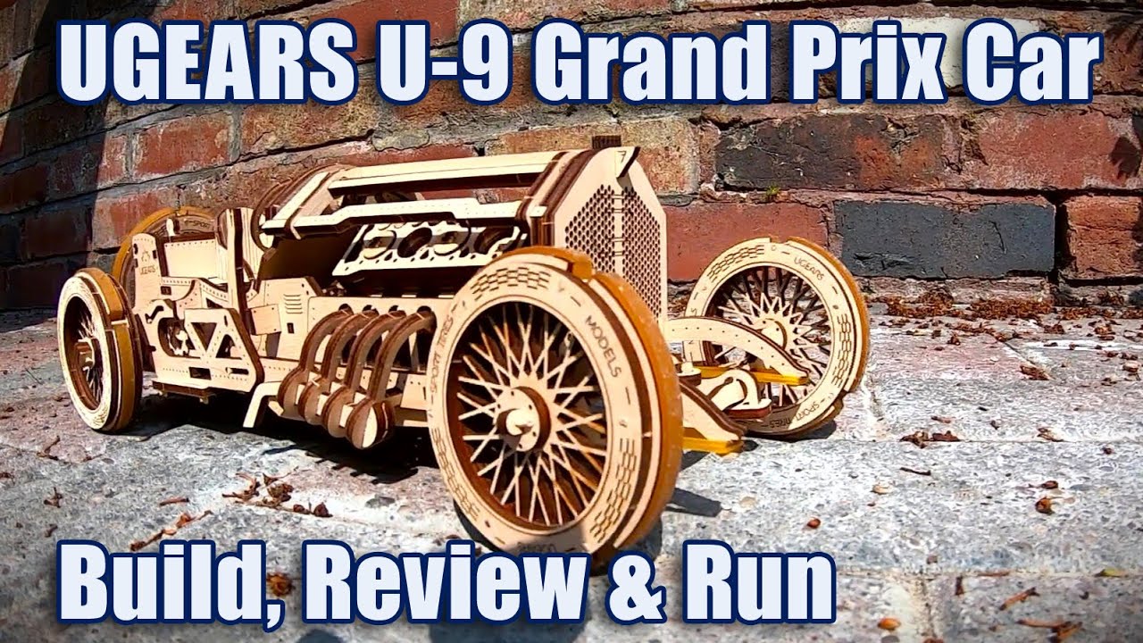 UGEARS U-9 Grand Prix GP Car Build & Review - Amazing 3D Wooden Mechanical  Model 