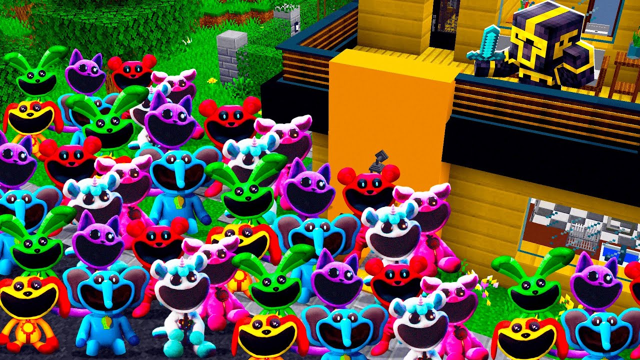 APOCALIPSIS DE SMILING CRITTERS EN MI CASA EN MINECRAFT 😱