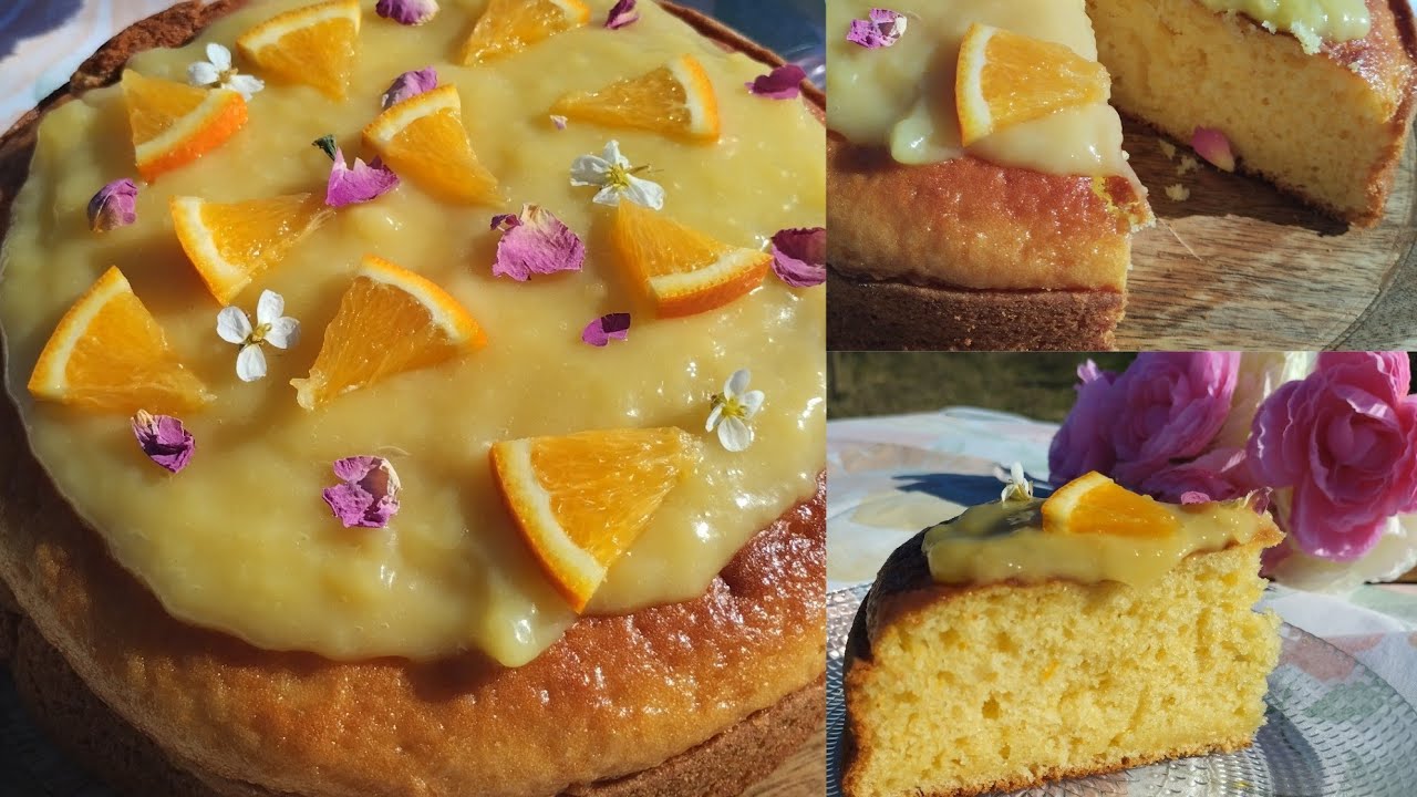 كيكة بالبرتقال🍊 و الكريمة رووووعة 👌