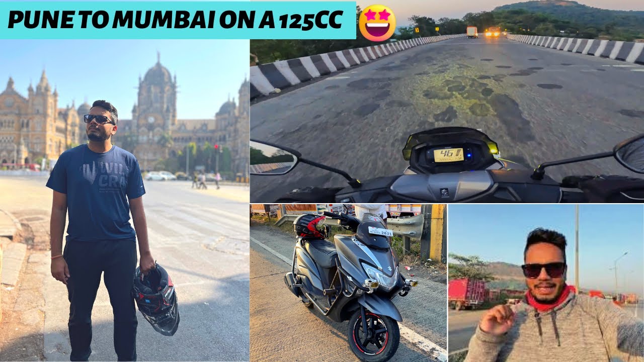 Pune to Mumbai - Riding a 125cc Suzuki Burgman Street! 😍