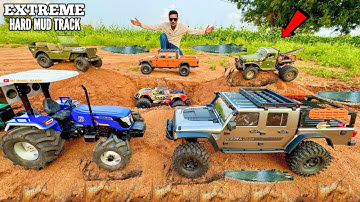 RC Thar Roxx Camper Vs RC Sonalika Tiger Mud Pit Challenge - Chatpat toy TV