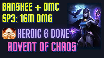 Banshee finishes vs Raven with 16M SP3, Heroic 6 Advent of Chaos AOC, Injustice2 Mobile