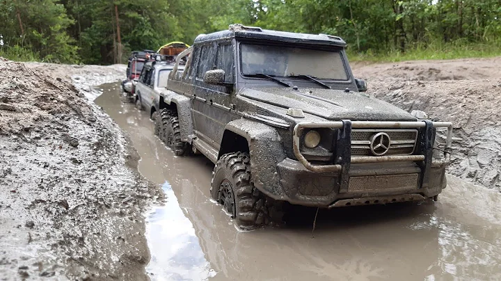 TRX-6 Mercedes-Benz G 63 AMG 6x6 Trx4 Defender Toyota Land Cruiser 4x4 Offroad Fun Muding RC Cars