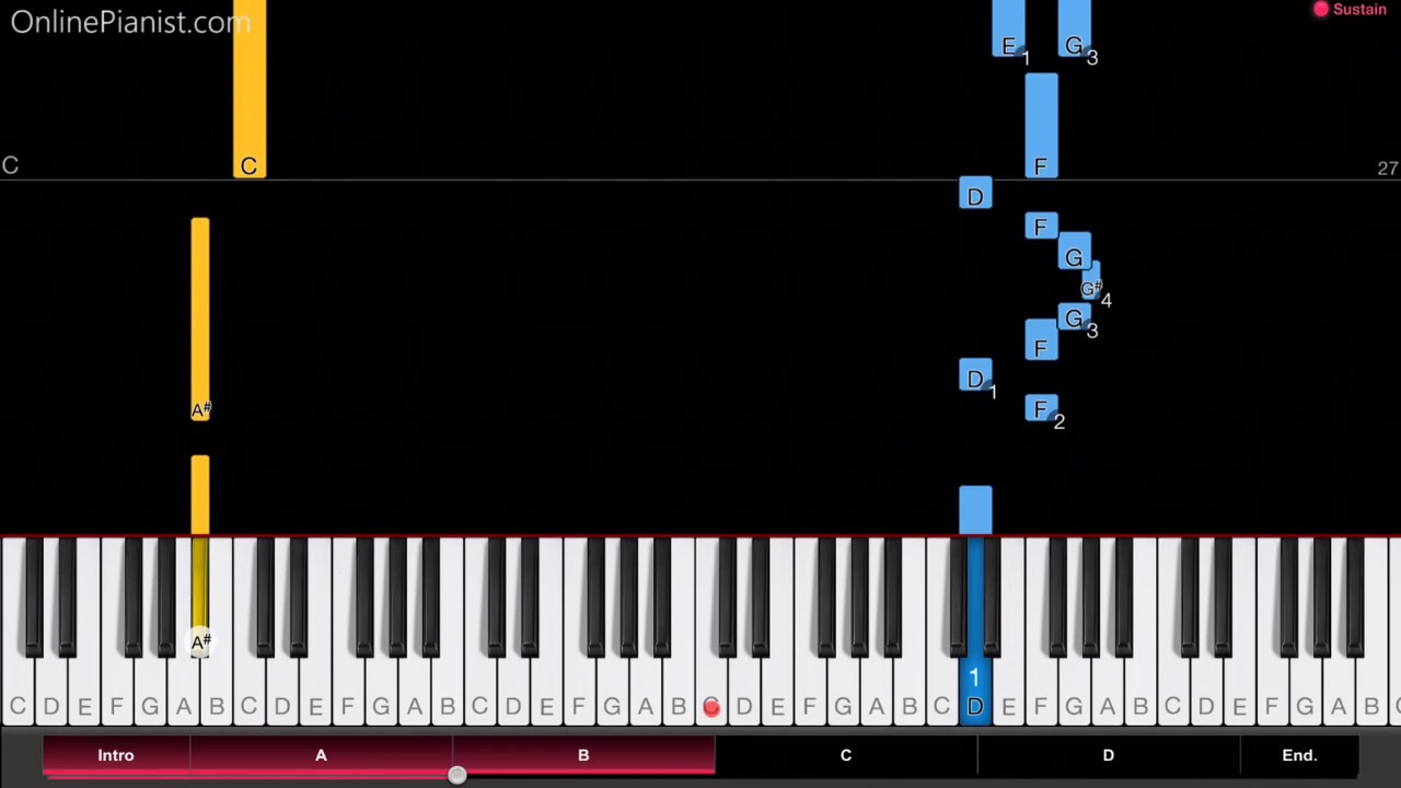 Undertale Megalovania Easy Piano Tutorial Youtube
