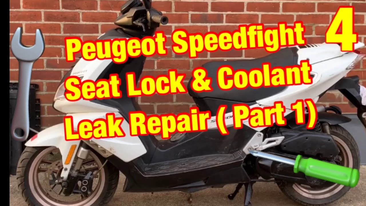 Peugeot Speedfight 4 Scooter Jobs ( Repairing Seat lock & Coolant Leak