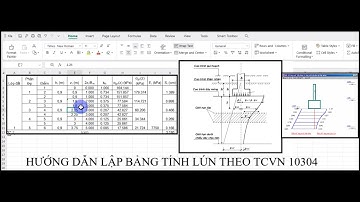 HƯỚNG DẪN CÁCH TẠO BẢNG TÍNH LÚN MÓNG NÔNG VÀ MÓNG CỌC THEO TCVN 10304