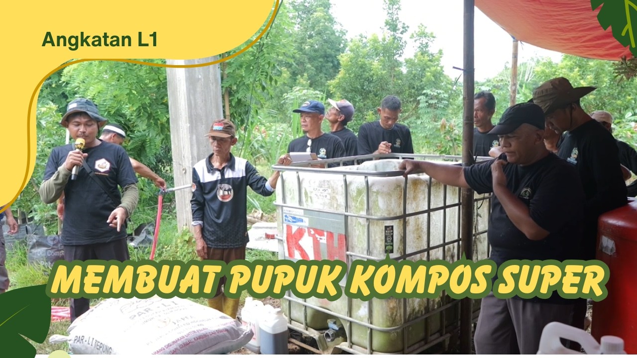 Membuat Pupuk Kompos Super Pelatihan PTS Lampung