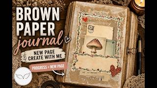 Brown Paper Journal : New Page Create with me /Pages & Touches