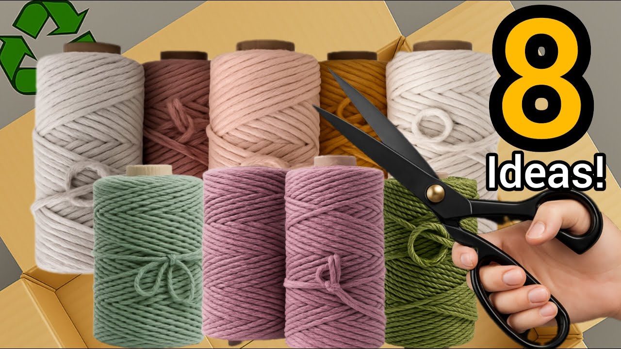 8 amazing art tricks with macrame thread🧺/ handmade ideas for home decoration💫