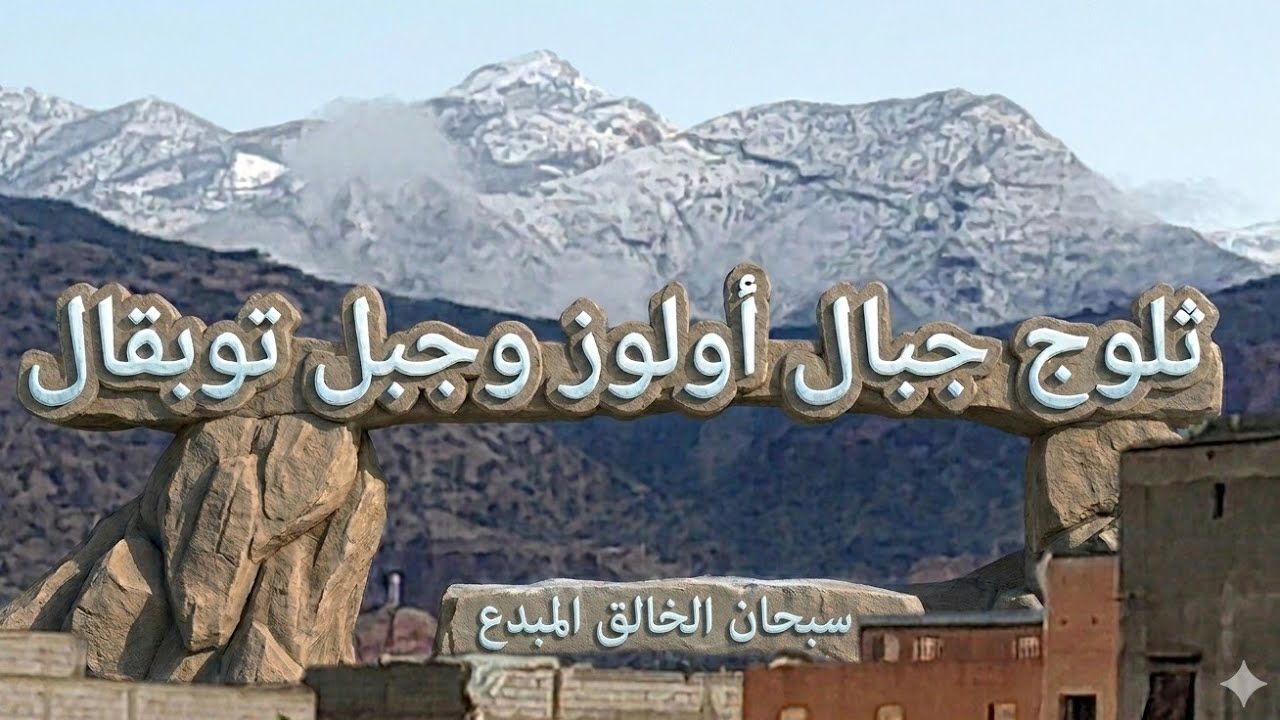 ثلوج جبال أولوز وجبل توبقال ❄️ سبحان الخالق المبدع؟ سؤال داخل الفيديو