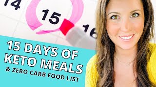 Keto Meal Plan Examples For Beginners & Zero Carb Food List