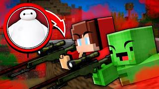 How JJ and Mikey Became SNIPERS To Hunt SCARY BAYMAX in Minecraft! - Maizen