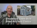 Crestwood Gable 8 x 14 shed kit from Costco - build and commentary