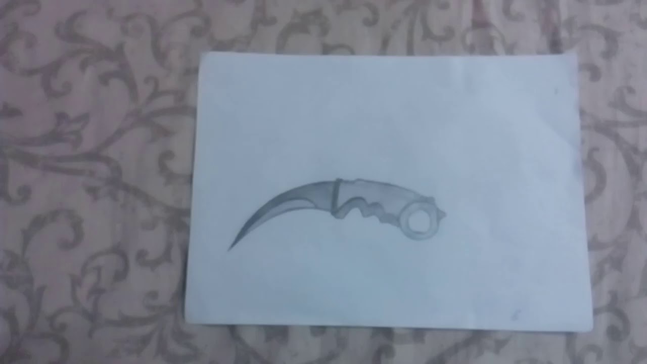 Видео как нарисовать керамбит видео