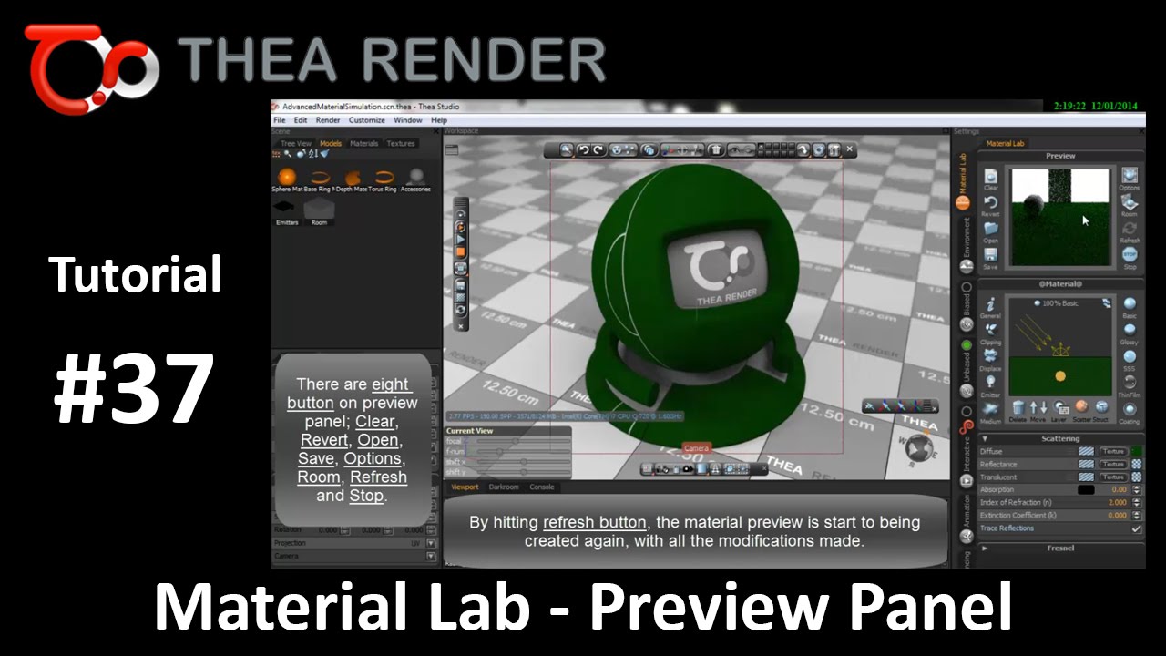 Thea Render --- Material Lab / Preview Panel --- Tutorial #37 - YouTube
