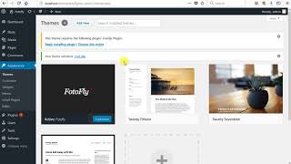 Fotofly: Install the theme and core plugin