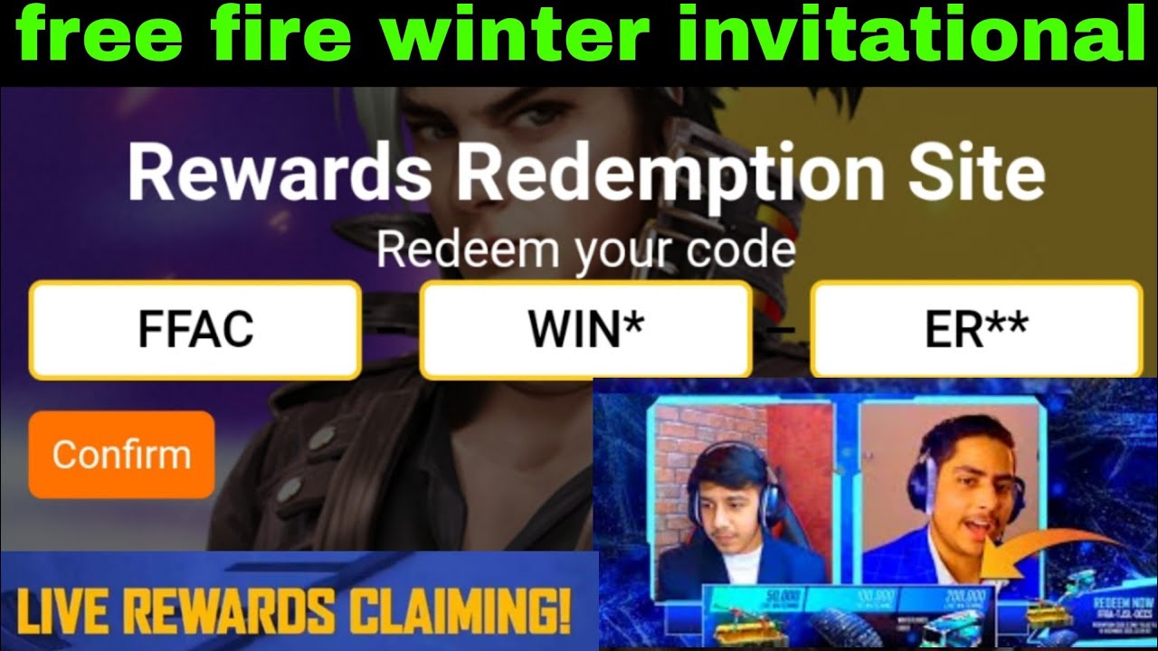 free fire WINTER INVITATIONAL Live redeem code 19 desember 2021