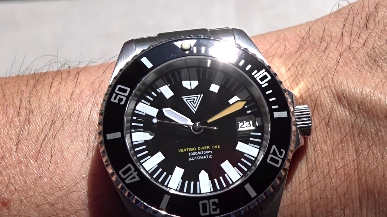 Vertigo Watches - Vertigo Diver One V2 Black