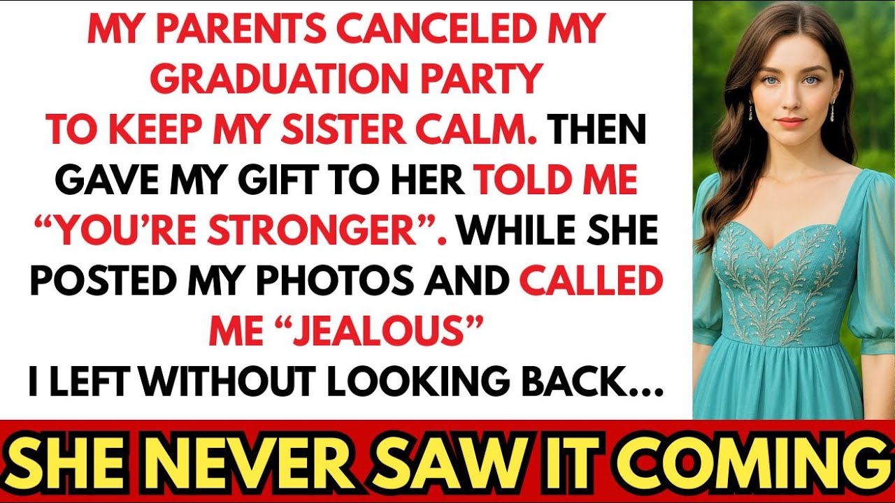 My Parents Canceled My Graduation Party for My Sister’s Tantrum—So I Quietly Moved Out and Watched