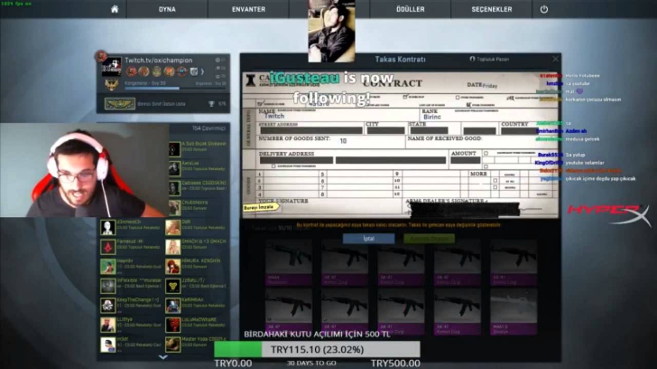 Oxichampion CS:GO Dragon Lore Trade Up  (Fail)