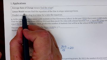 Find Average Rate of Change, Linear Model, & Future Prediction for a Linear Application Problem
