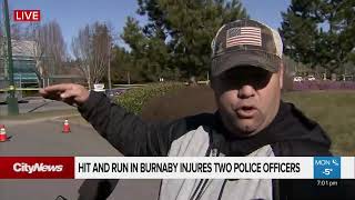 Burnaby hit & run injures two police officers