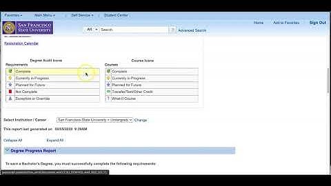 Understanding the Degree Progress Report