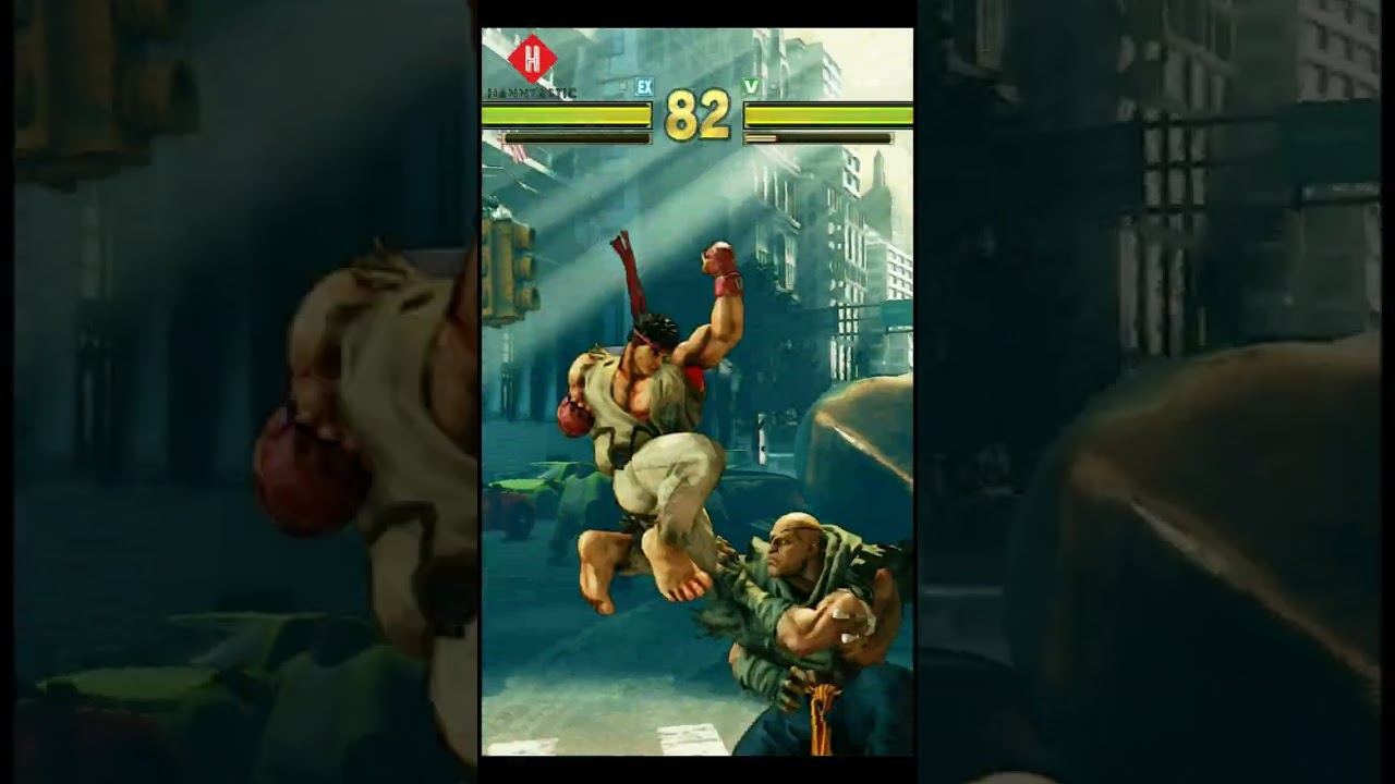 Street Fighter V (Championship Edition) - Ryu vs Sagat (Difficulty : Hardest) (Short)