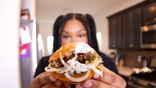 ATTEMPTING AUTHENTIC MEXICAN FOOD | CARNE ASADA GORDITAS