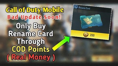 How to Buy Rename Card With C Points | COD Mobile